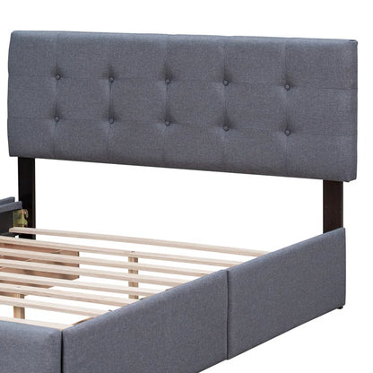 Hydraulic Bed: Upholstered Storage Bed