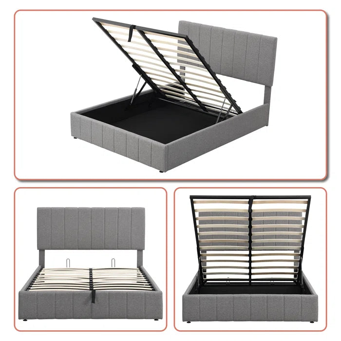 Hydraulic Bed: Upholstered Storage Bed