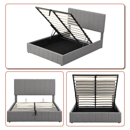 Hydraulic Bed: Upholstered Storage Bed