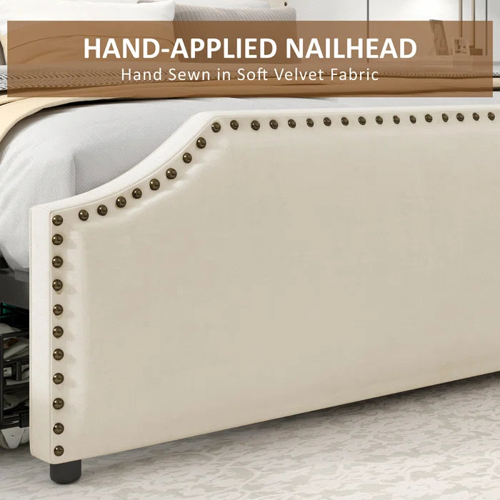 Hydraulic Bed: Upholstered Storage Bed