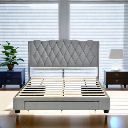 Hydraulic Bed: Upholstered Storage Bed