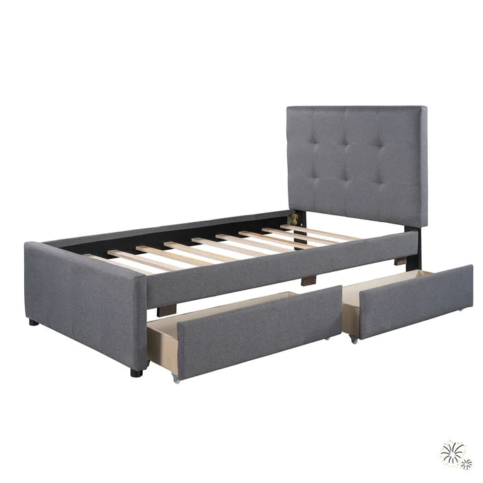 Hydraulic Bed: Upholstered Storage Bed