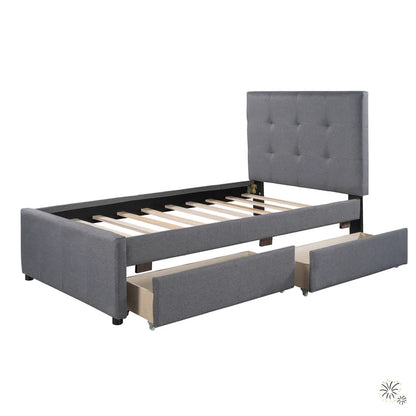 Hydraulic Bed: Upholstered Storage Bed