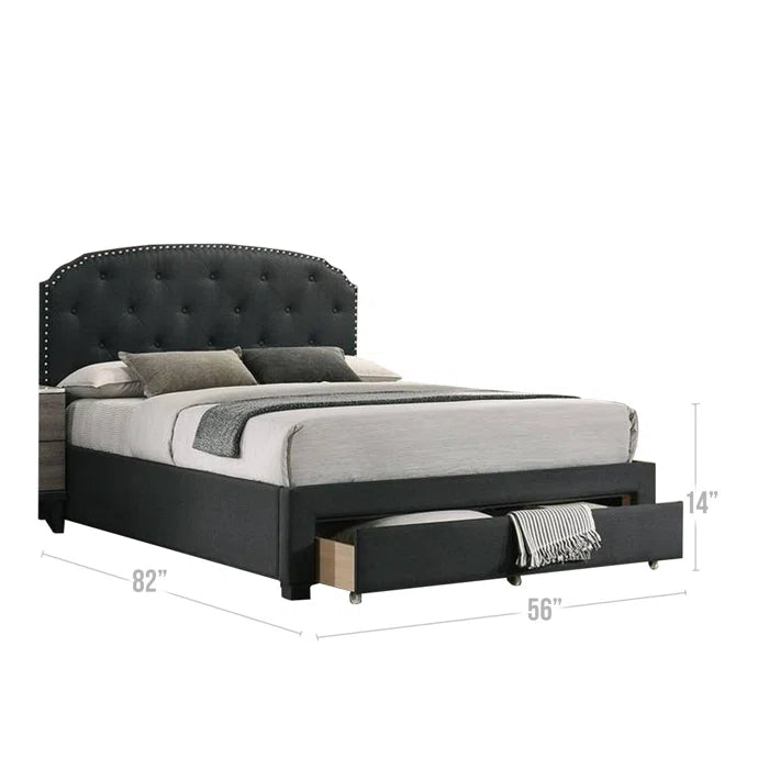 Hydraulic Bed: Upholstered Storage Bed