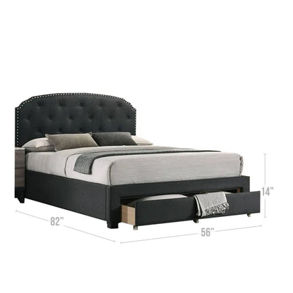 Hydraulic Bed: Upholstered Storage Bed