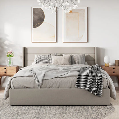 Hydraulic Bed: Verdugo Hydraulic Lift Up Storage Upholstered Platform Bed