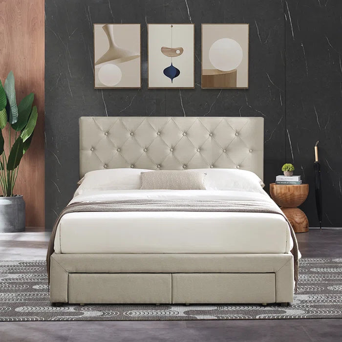 Hydraulic Bed: Upholstered Storage Bed