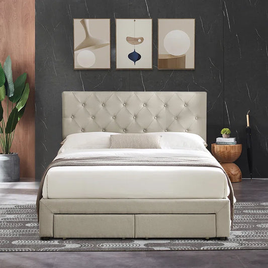 Hydraulic Bed: Upholstered Storage Bed