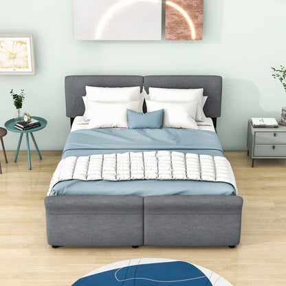 Hydraulic bed: Upholstered Storage Bed