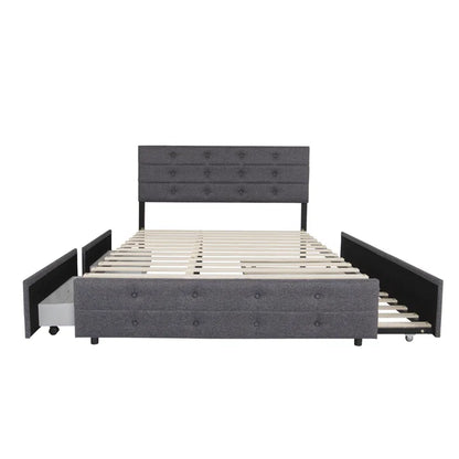 Hydraulic bed: Upholstered Storage Bed