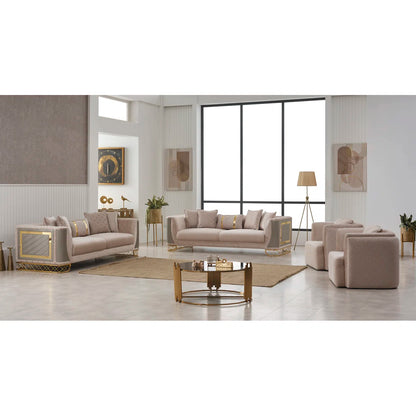 7 Seater Sofa Set: 4-Piece Modern Living Room Sofa Set