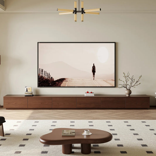 tv panel: Rock panel TV cabinet with stainless electroplated frame, sleek and durable
