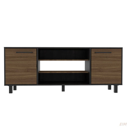 tv panel: Modern tv panel with Six External Shelves, Double Door Cabinet, Storage Spaces For TV´S Up 37"