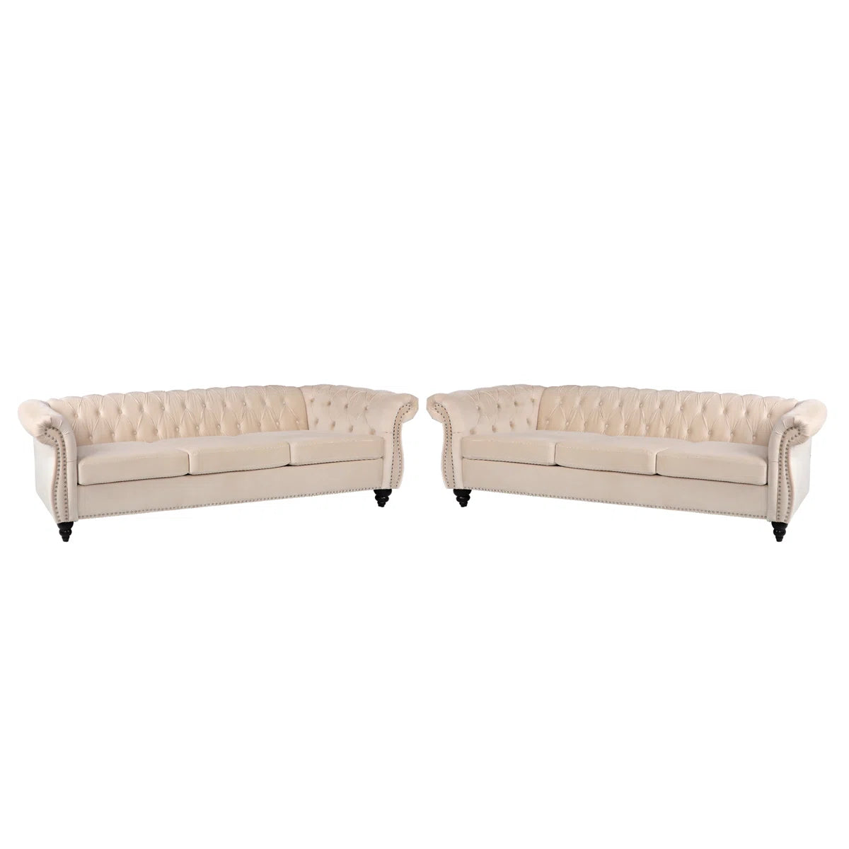 7 Seater Sofa Set: 84'' Upholstered Sofa for Stylish & Compact Living Room