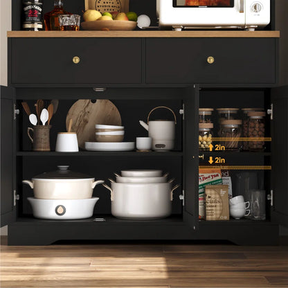 Microwave Stands: 70.9"H Kitchen Pantry With Microwave stands