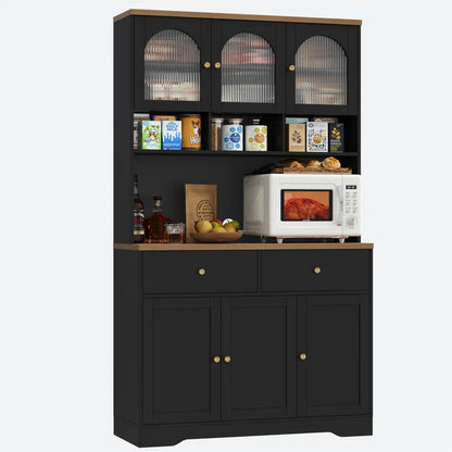 Microwave Stands: 70.9"H Kitchen Pantry With Microwave stands