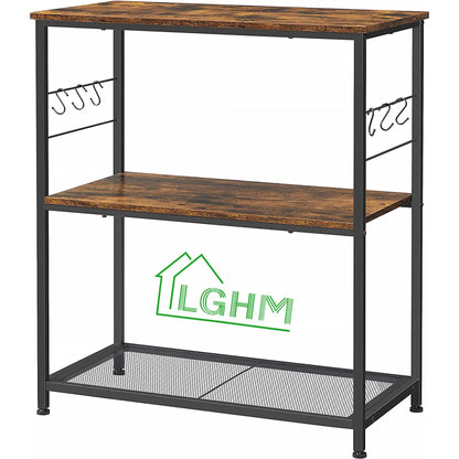 Kitchen Racks: 31.5'' Standard Baker's Rack Made of Wood and Compatible with Microwaves