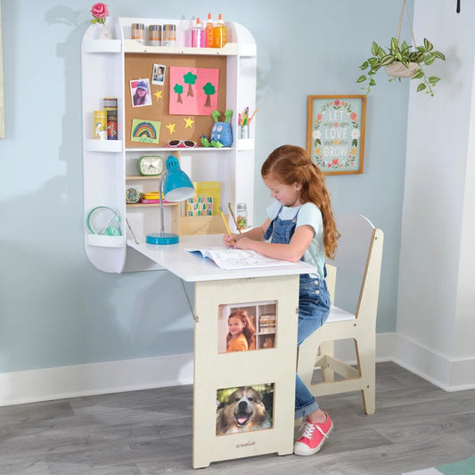 Kids Study Chair: Floating Wall Desk & Chair