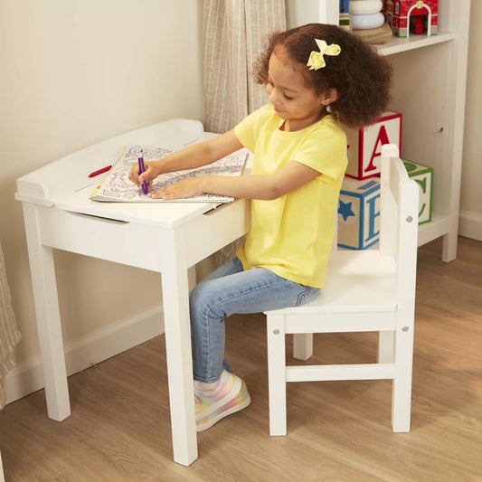 Kids Study Table: 23'' Writing Desk Chair Set