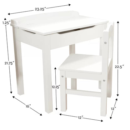 Kids Study Table: 23'' Writing Desk Chair Set