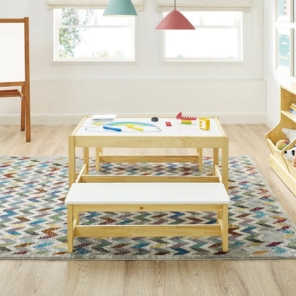Kids Study Table: 35.43'' Desk Wooden