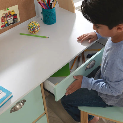 Kids Study Table: 35.8'' Writing Desk With Chair