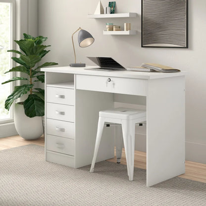 Kids Study Table: 43.03'' Wooden Desk