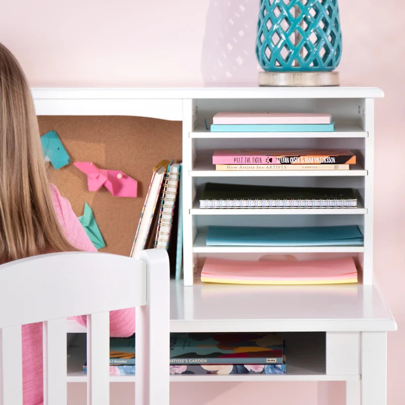 Kids Study Table: Wooden Desk With Chair