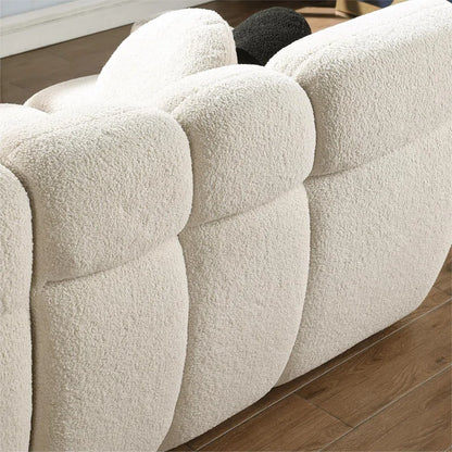 Luxury Sofa Sets: Cosy 2-Piece Sofa and Loveseat Set with Plush Bouclé Upholstery
