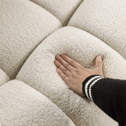Luxury Sofa Sets: Cosy 2-Piece Sofa and Loveseat Set with Plush Bouclé Upholstery