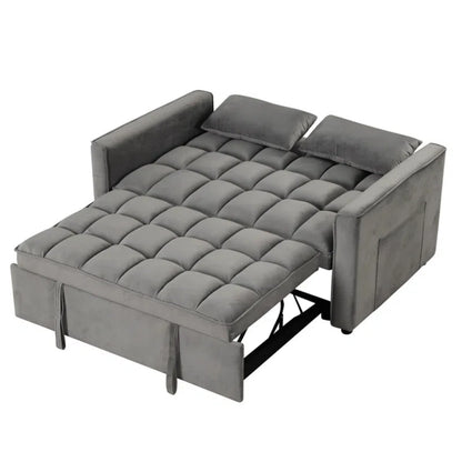 Luxury Sofa Sets: Convertible Velvet Loveseat Set with Chair & Ottoman