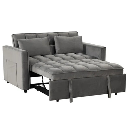 Luxury Sofa Sets: Convertible Velvet Loveseat Set with Chair & Ottoman