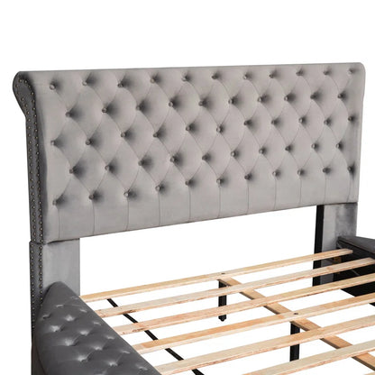 King Size Bed: Round Shape Storage Bed