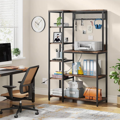 Kitchen Rack: Kitchen Baker's Rack, Freestanding Storage Shelf with USB Ports and Power Outlets