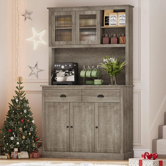 Microwave Stands: Microwave Stands with Pantry Cabinet – Space-Saving Kitchen Storage Unit