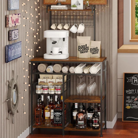Kitchen Racks: Useful Storage Shelf with Hooks for the Kitchen
