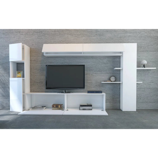 tv panel: Modern media center for up to 60" TVs with organized storage