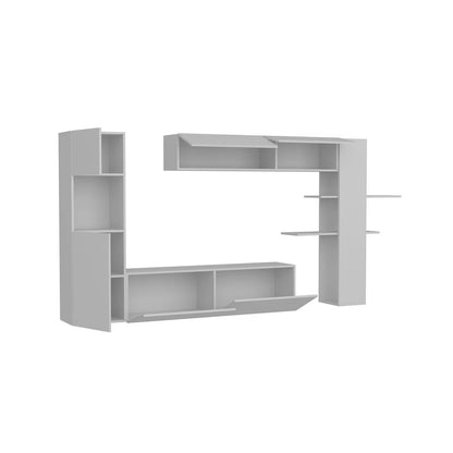 tv panel: Modern media center for up to 60" TVs with organized storage