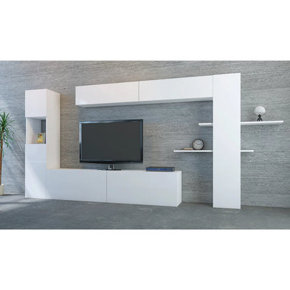 tv panel: Modern media center for up to 60" TVs with organized storage