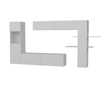 tv panel: Modern media center for up to 60" TVs with organized storage