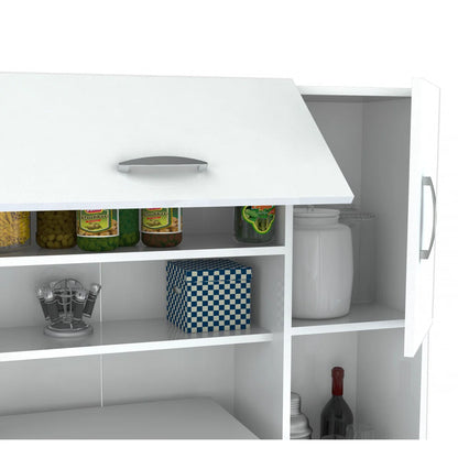 Microwave Stands:  66.1'' Kitchen Pantry Cabinet – Freestanding Microwave Stand with Storage Shelves & Cabinets