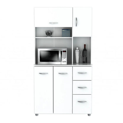 Microwave Stands:  66.1'' Kitchen Pantry Cabinet – Freestanding Microwave Stand with Storage Shelves & Cabinets