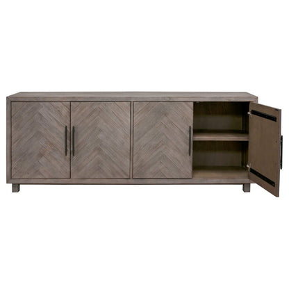 tv panel: Modern tv panel fits up to 85" screens, with storage and shelves