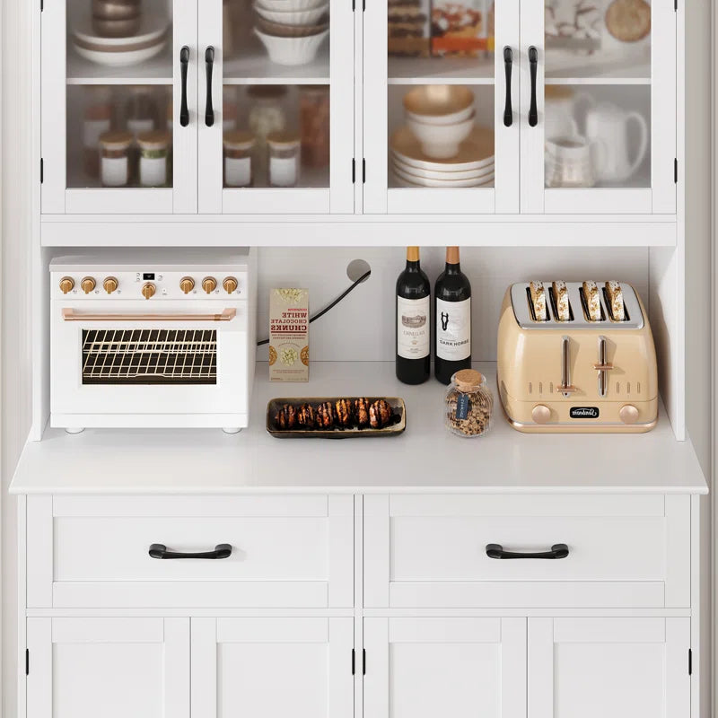 Microwave Stands :70.2" Pantry Cabinet with Microwave Hutch