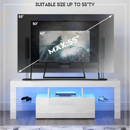 tv panel: LED tv panel for up to 55", modern console with flip door and glass shelf