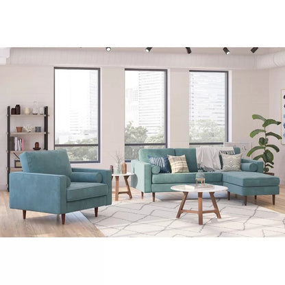 L Shape Sofa Set: 84" Wide Reversible Sofa and Chaise