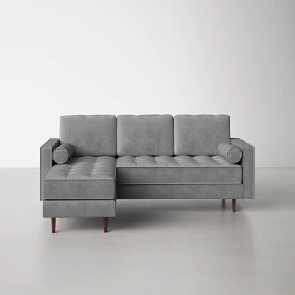 L Shape Sofa Set: 84" Wide Reversible Sofa and Chaise