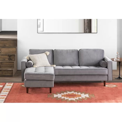 L Shape Sofa Set: 84" Wide Reversible Sofa and Chaise