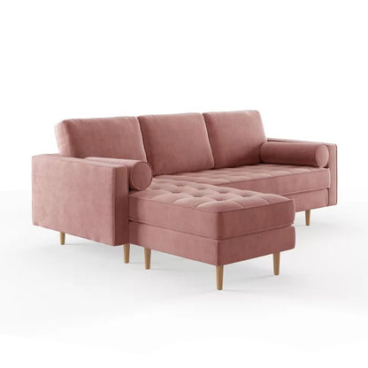 L Shape Sofa Set: 84" Wide Reversible Sofa and Chaise