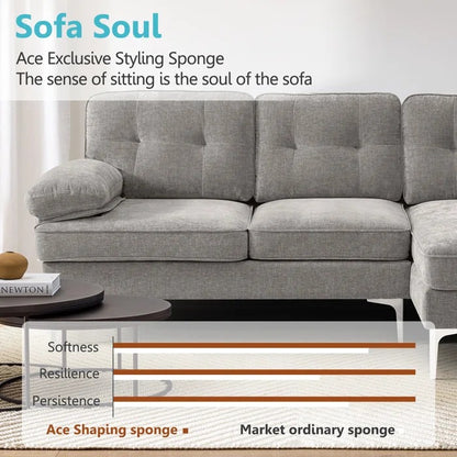L Shape Sofa Set: Comfortable & Soft L Shape Sofa